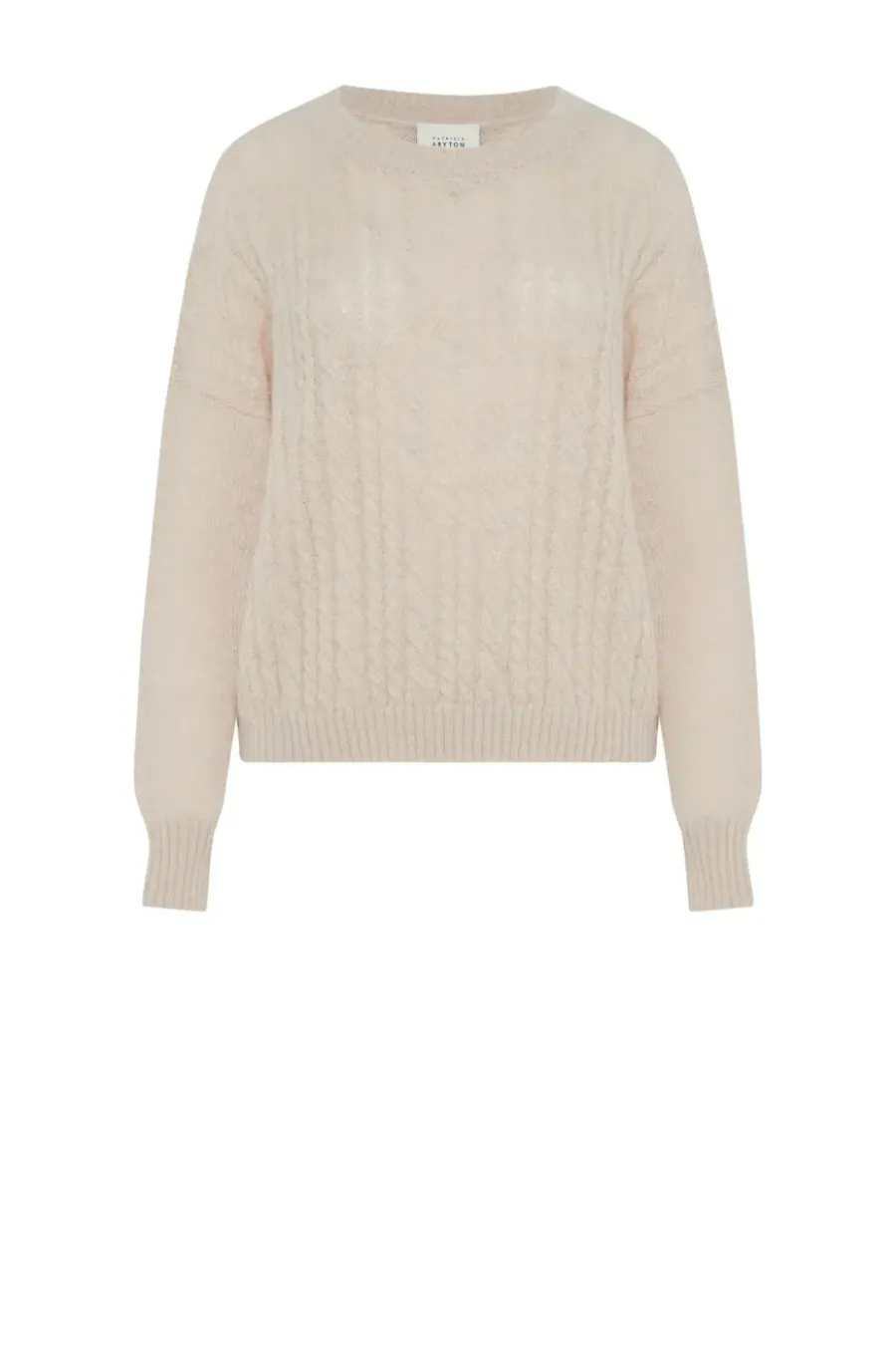 Beżowy sweter z wełną alpaki