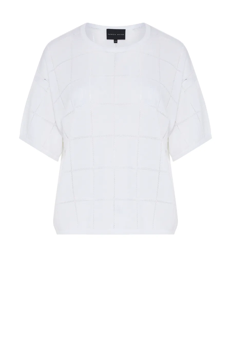 Bluzka off white z lyocellem i jedwabiem