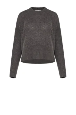 Brązowy sweter z wełną alpaki