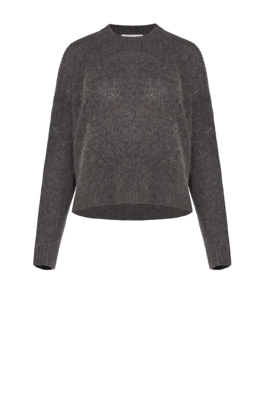Brązowy sweter z wełną alpaki