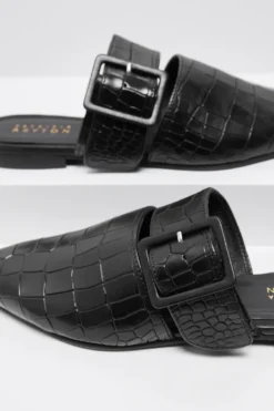 Buty ze skóry naturalnej z regulowanym paskiem