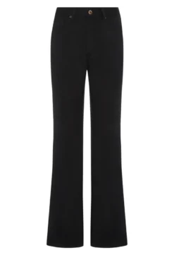 Czarne jeansy bootcut z wysokim stanem