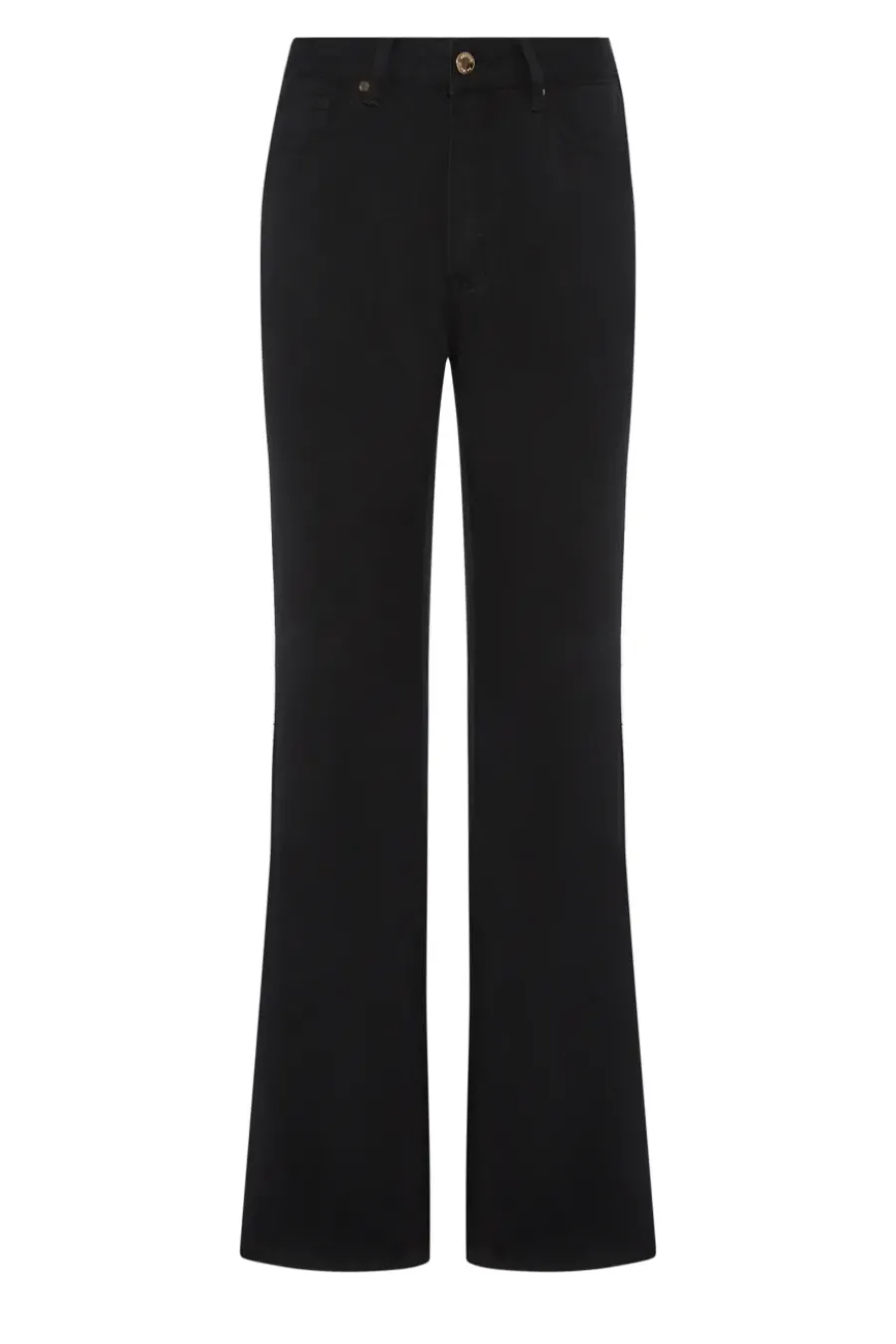 Czarne jeansy bootcut z wysokim stanem