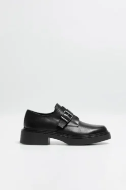 Czarne monk shoes