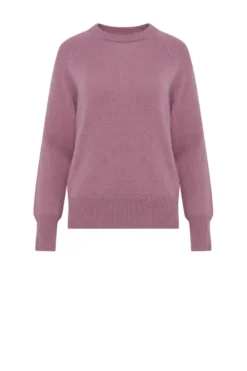 Fioletowy sweter z kaszmirem i wełną merino