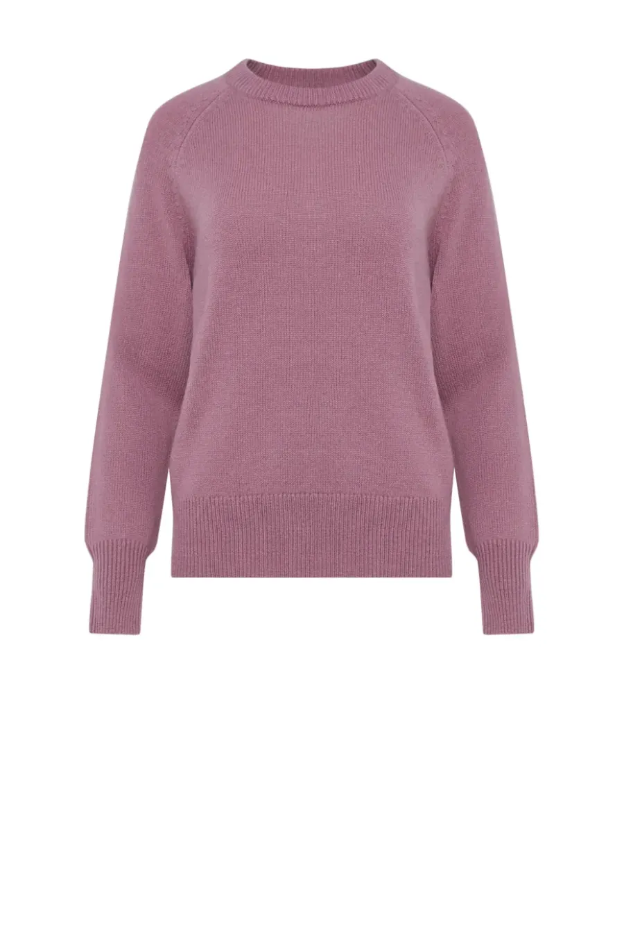 Fioletowy sweter z kaszmirem i wełną merino