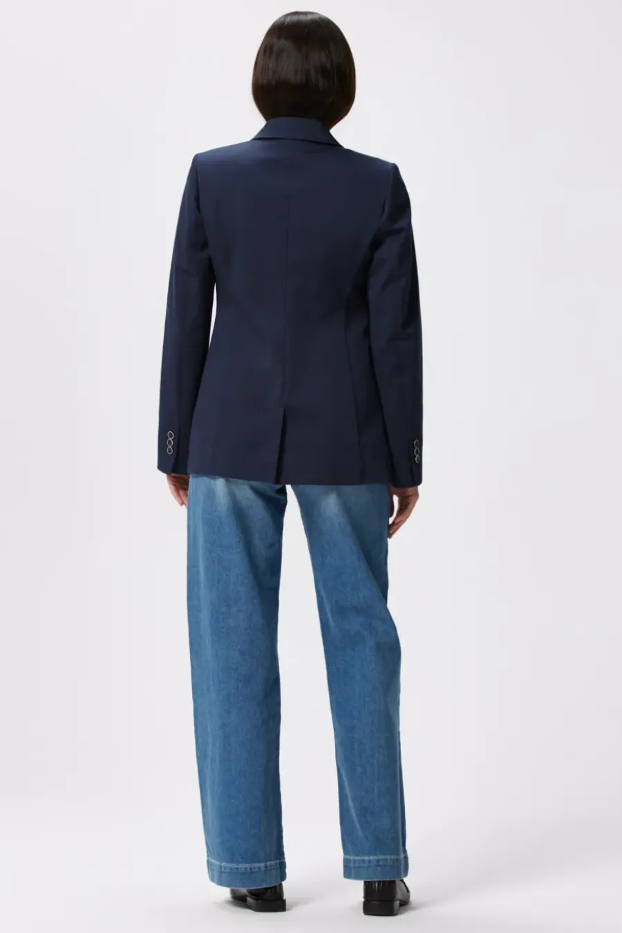 Granatowy żakiet bawełniany do garnituru