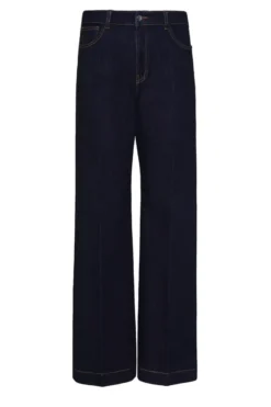 Jeansy wide leg w kolorze ciemnego granatu