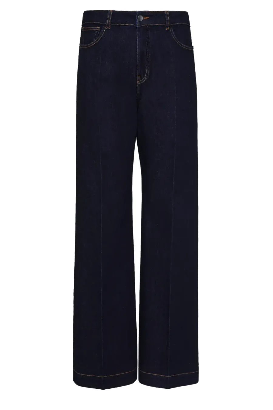 Jeansy wide leg w kolorze ciemnego granatu