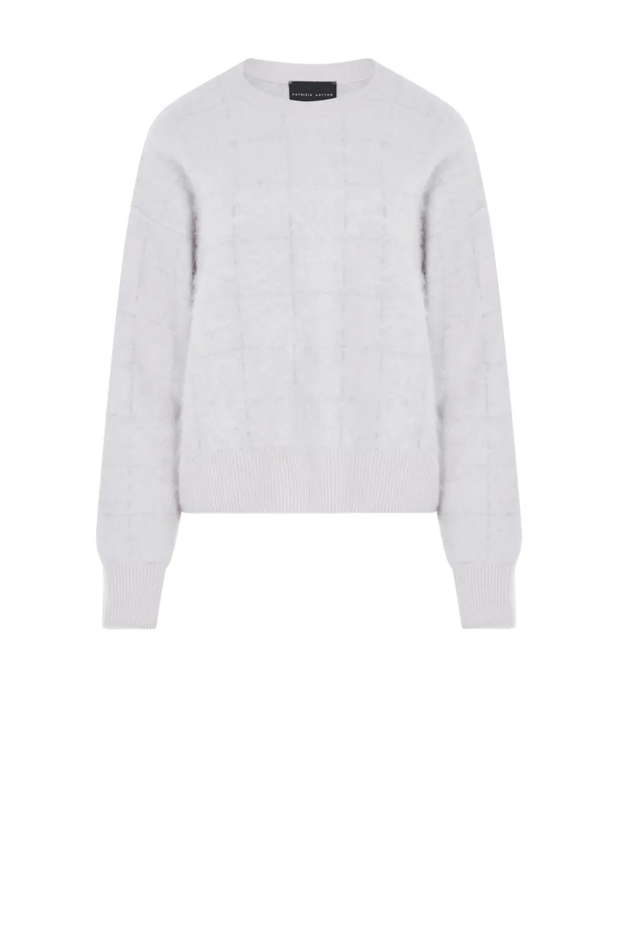 Kaszmirowy sweter w kratę