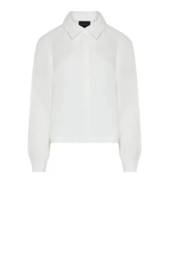Krótka koszula off white z lnu