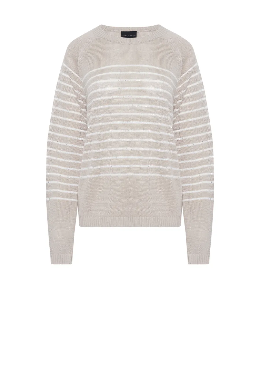 Lniany sweter w paski