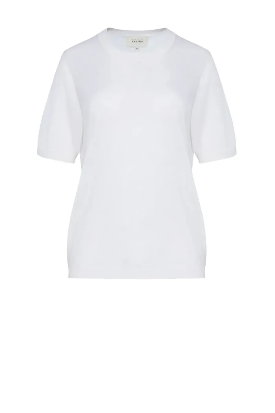 Śmietankowy t-shirt z wełny merynosowej