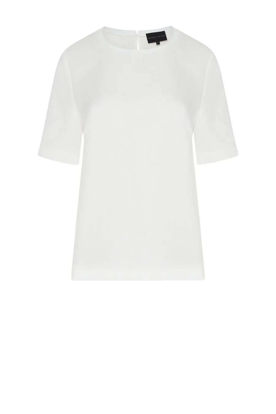Pudełkowa bluzka off white z lnu