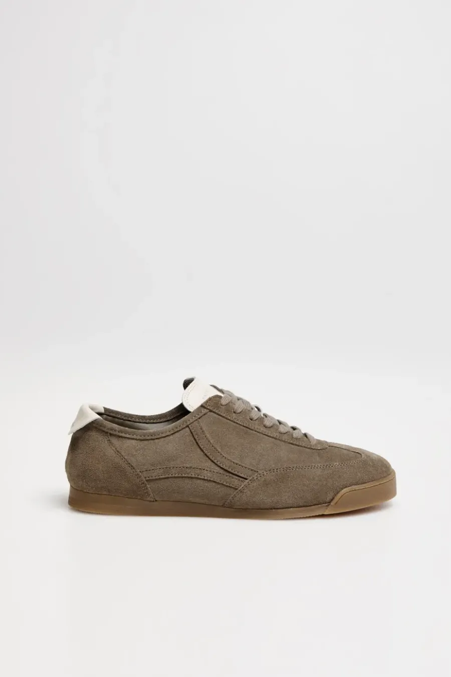 Sneakersy ze skóry zamszowej