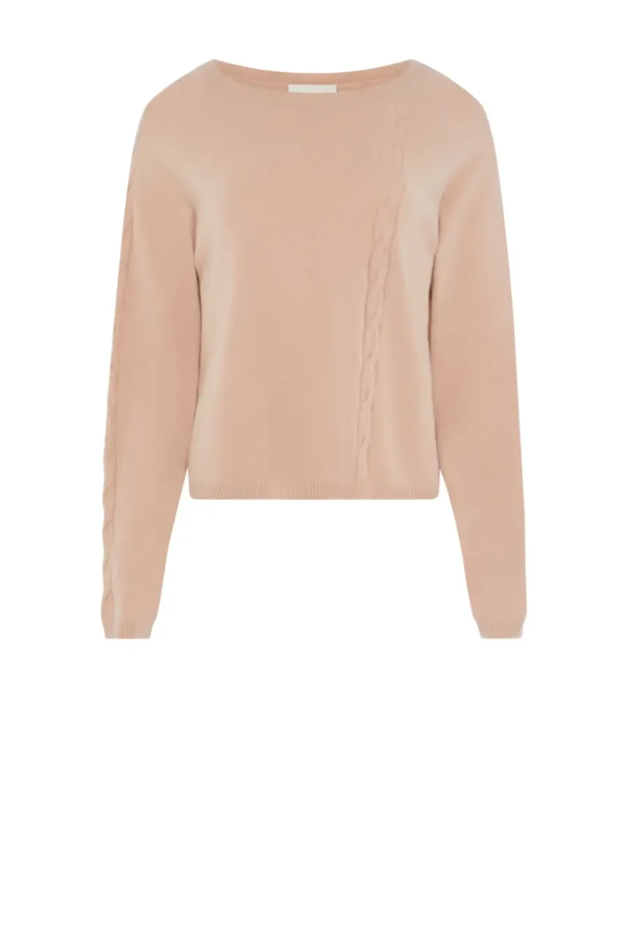 Sweter z kaszmiru w pudrowym różu