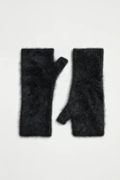 Szare rękawiczki z kaszmiru