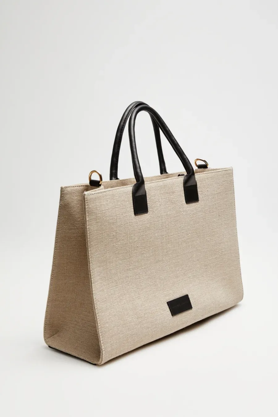 Torba z juty w kolorze taupe