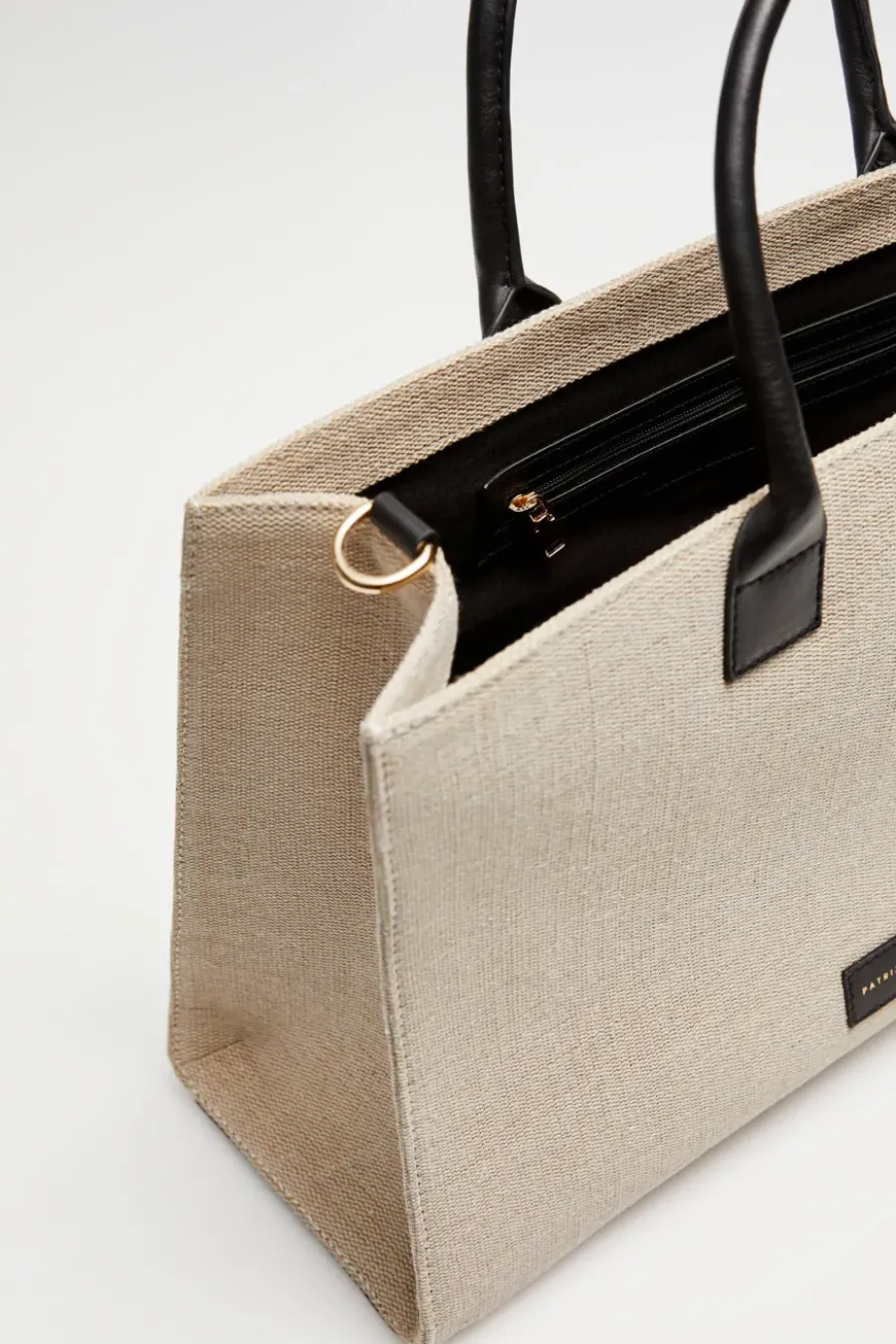 Torba z juty w kolorze taupe